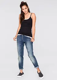 Lot de 2 tops à fines bretelles 100% coton, bonprix