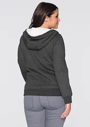 Sweat zippé de grossesse et de portage, intérieur douillet, bonprix