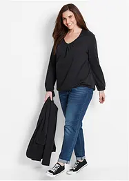 T-shirt manches longues 100% coton, finitions élastiquées, bonprix