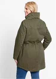 Parka courte en coton à col montant, cintrée, bonprix
