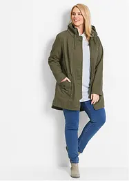 Parka courte en coton à col montant, cintrée, bonprix