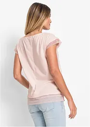 T-shirt boxy à dentelle, bonprix