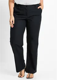 Pantalon en lin majoritaire avec taille confortable, Loose Fit, bonprix