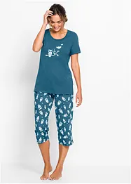 Pyjama avec corsaire et t-shirt, bonprix