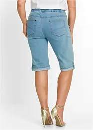 Bermuda en jean avec taille entièrement élastiquée, bonprix