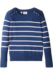Pull Fille The Children's Place Rayé Col V - Taille 5/6 Ans - Rose/Orange