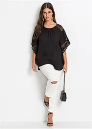 Blouse avec détails en dentelle, bonprix