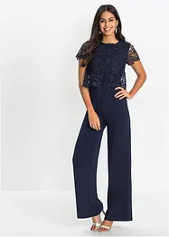 Combi-pantalon avec dentelle, bonprix