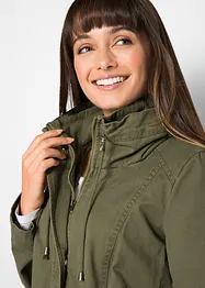 Parka courte en coton avec col montant, cintrée, bonprix