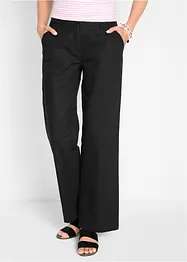 Pantalon en lin majoritaire avec taille confortable, Loose Fit, bonprix