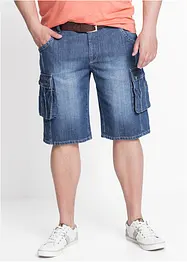 Bermuda cargo en jean, Regular, bonprix
