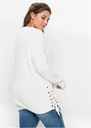 Pull en coton à laçage, oversize, bonprix