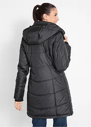 Veste longue matelassée, rembourrée avec col et capuche, bonprix