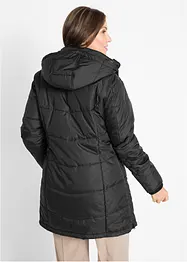 Veste longue matelassée, rembourrée avec col et capuche, bonprix