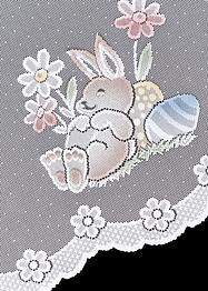 Brise-bise jacquard avec lapins de Pâques, bpc living bonprix collection