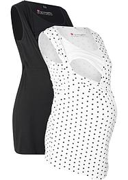 Lot de 2 tops de grossesse/d'allaitement, bpc bonprix collection