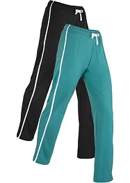 lot de 2 pantalons en molleton 100% coton, bonprix