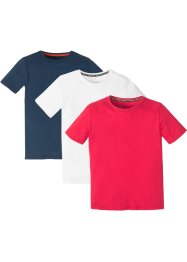 Lot de 3 T-shirts basiques enfant en coton, bpc bonprix collection