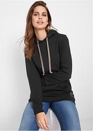 Sweat-shirt long à capuche, manches longues, John Baner JEANSWEAR