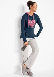 Sweat-shirt léger à imprimé cœur, manches longues, bpc bonprix collection