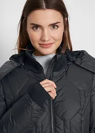 Manteau long matelassé avec surpiqûres diamant, bonprix