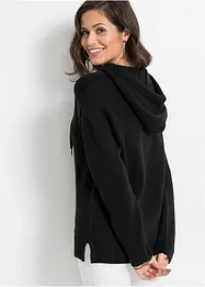 Pull en maille à capuche, bonprix