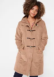 Duffle-coat en velours côtelé doublé, mi-long, bonprix