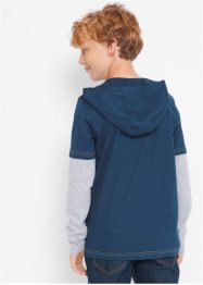 T-shirt garçon double épaisseur à capuche, bpc bonprix collection