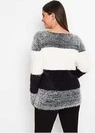 Pull duveteux à rayures, bonprix