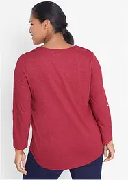 T-shirt coton col Henley avec patte de boutonnage, bonprix