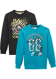 Lot de 2 sweat-shirts garçon, bonprix