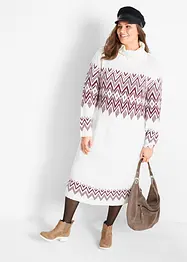 Robe midi en maille motif norvégien, bonprix