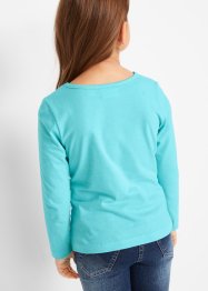 T-shirt manches longues fille en coton bio, bpc bonprix collection