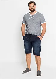 Bermuda en molleton aspect jean, Regular, bonprix
