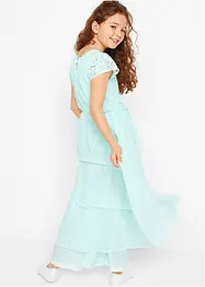 Robe en crêpe avec dentelle, bonprix