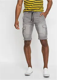 Bermuda en molleton aspect jean, Regular, bonprix