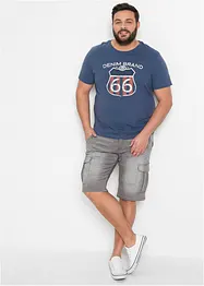 Bermuda en molleton aspect jean, Regular, bonprix