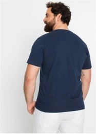T-shirt col Henley à imprimé, manches courtes, bpc selection