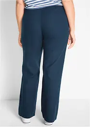 Pantalon en lin majoritaire avec taille confortable, Loose Fit, bonprix