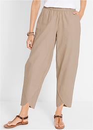 Pantalon en lin majoritaire, longueur cheville et taille confortable, Loose Fit, bpc bonprix collection