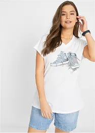 T-shirt long imprimé, bonprix