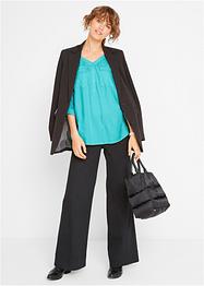 Chemise manches longues contenant du lin ecru femme