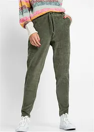 Pantalon en velours côtelé à taille élastiquée, bonprix