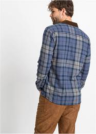 Chemise Homme Joseph J. Campbell — Manches Courtes, Taille L, Coton Madras Violet/gris, Très Bon état