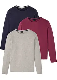 Lot de 3 T-shirts manches longues, bonprix