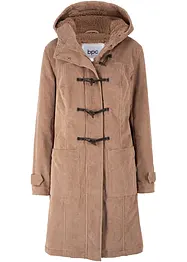 Duffle-coat en velours côtelé doublé, mi-long, bonprix