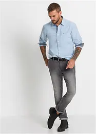 Chemise manches longues Oxford à broderie, bonprix