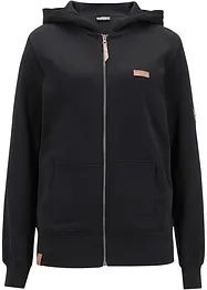 Sweat zippé à capuche, 100% coton, bonprix
