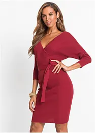 Robe en maille style cache-cœur, bonprix