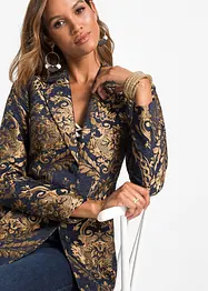 Manteau court en jacquard doré, taille courte, bonprix